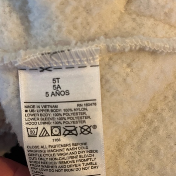 5T Old Navy two-tone sherpa fleece jacket with Hood - Picture 5 of 5